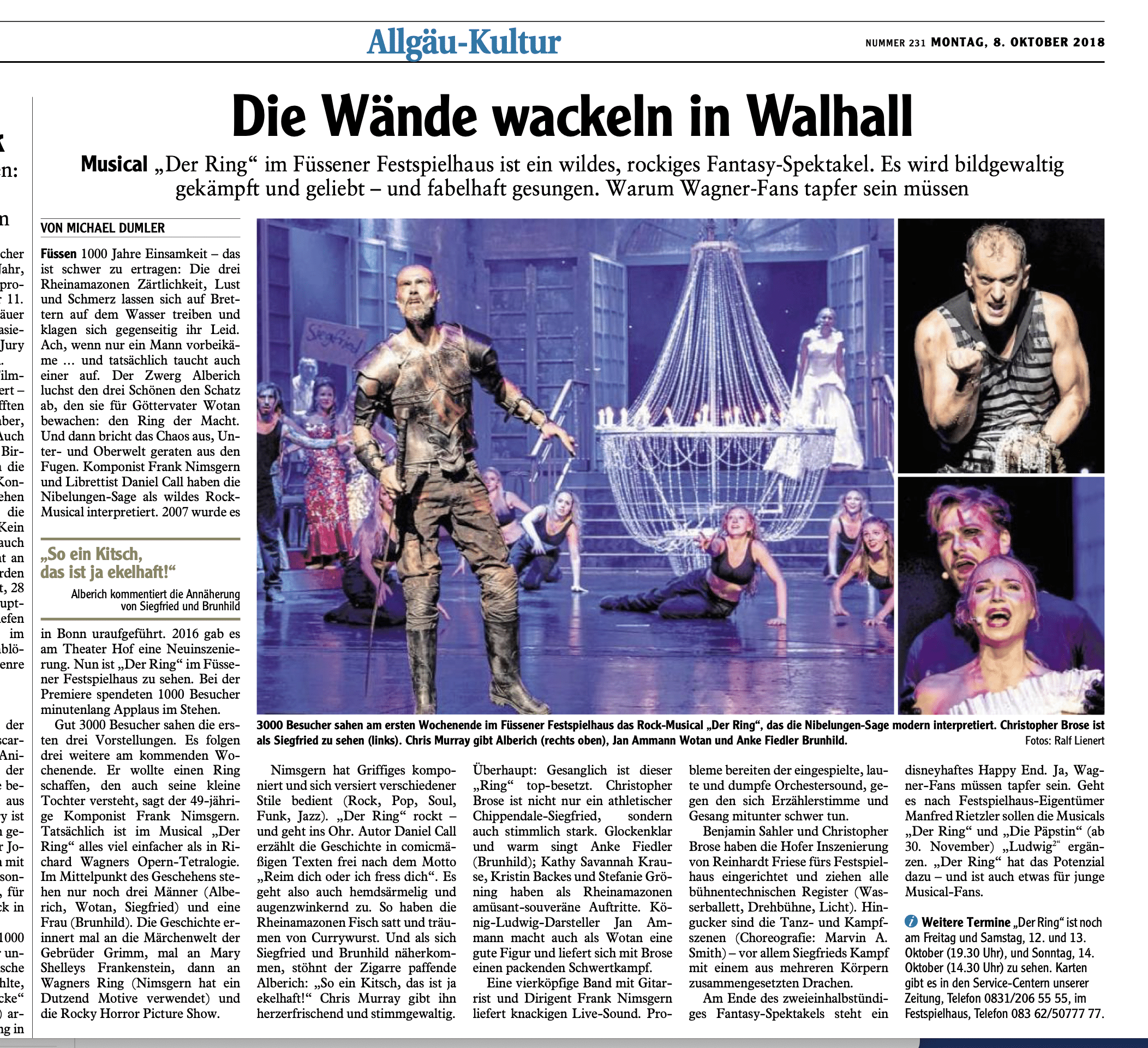 Presseausschnitt Rock me Amadeuts Nimsgern Zauberflöte 2024